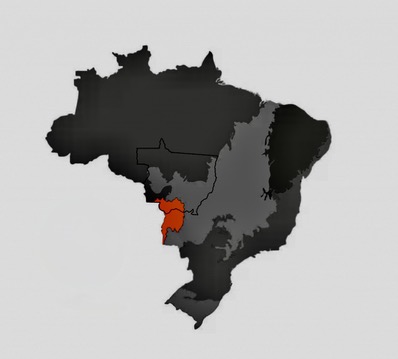 A detailed map showing the location and extent of the Pantanal in Brazil, highlighting its vast floodplains, rich biodiversity, and connection to neighboring countries.