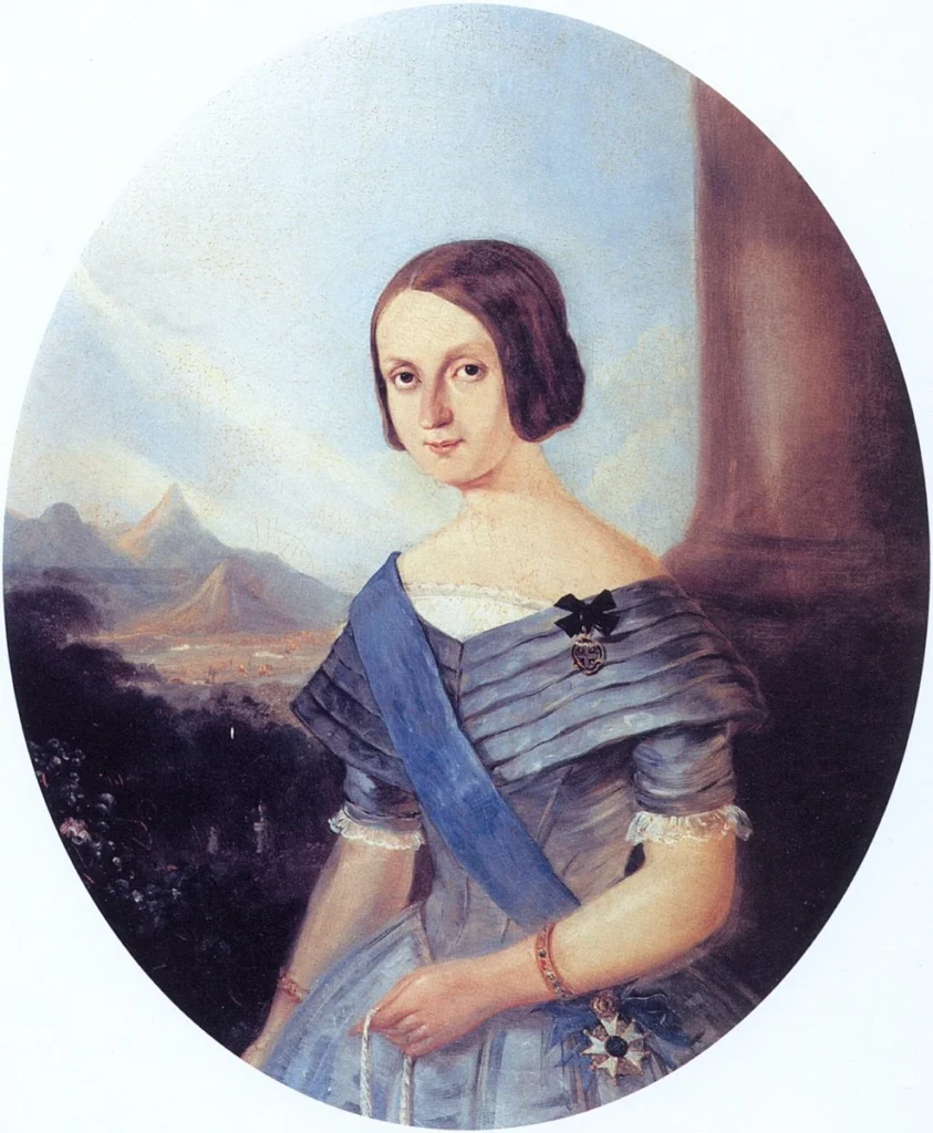 Portrait of Empress Teresa Cristina, known as "The Mother of Brazilians."